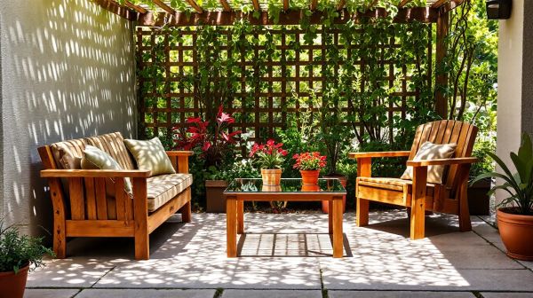Mobilier d'extérieur pour petite terrasse sans surcharge